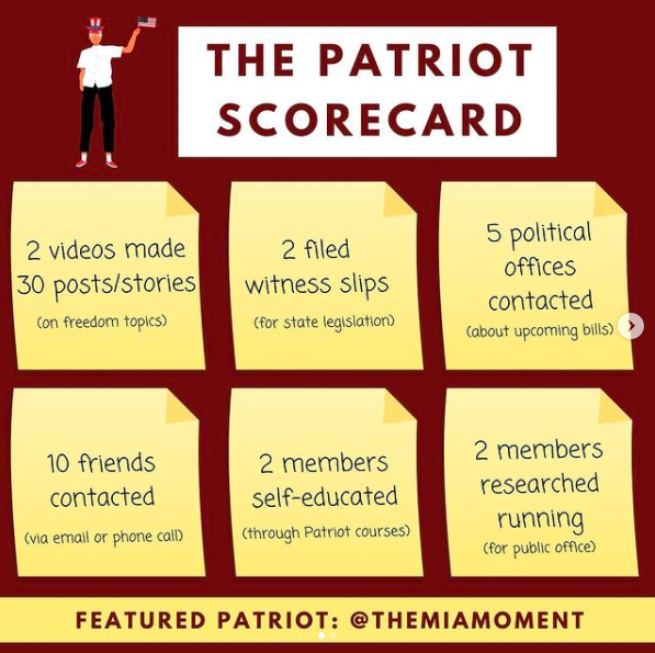 The Patriot Scorecard – March and April