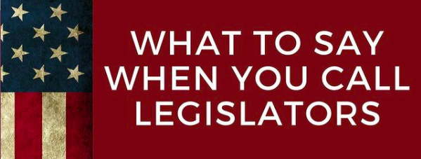 What to Say When You Call Legislators